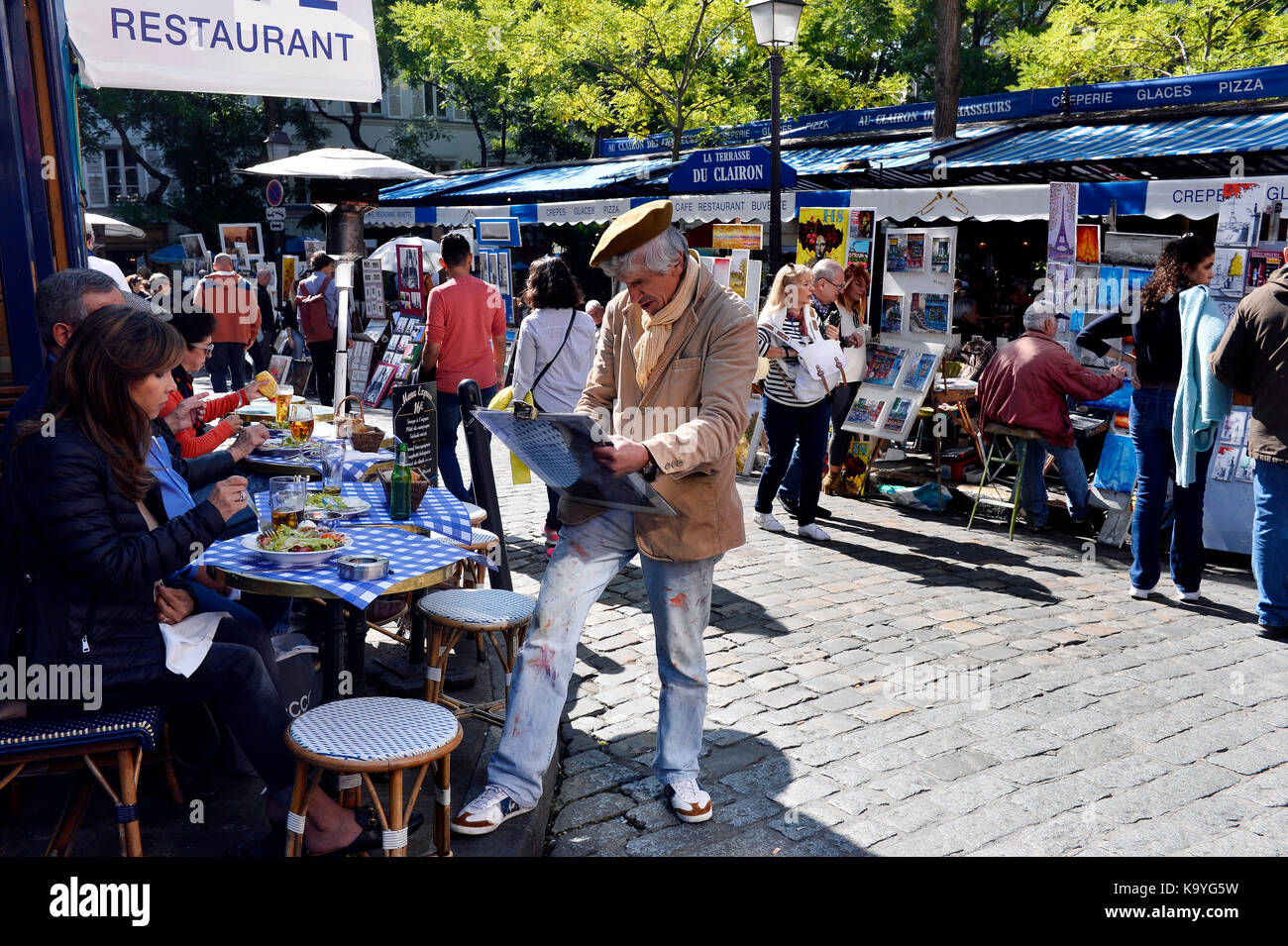 Blick vom Montmartre, Paris 18., frankreich Stockfoto