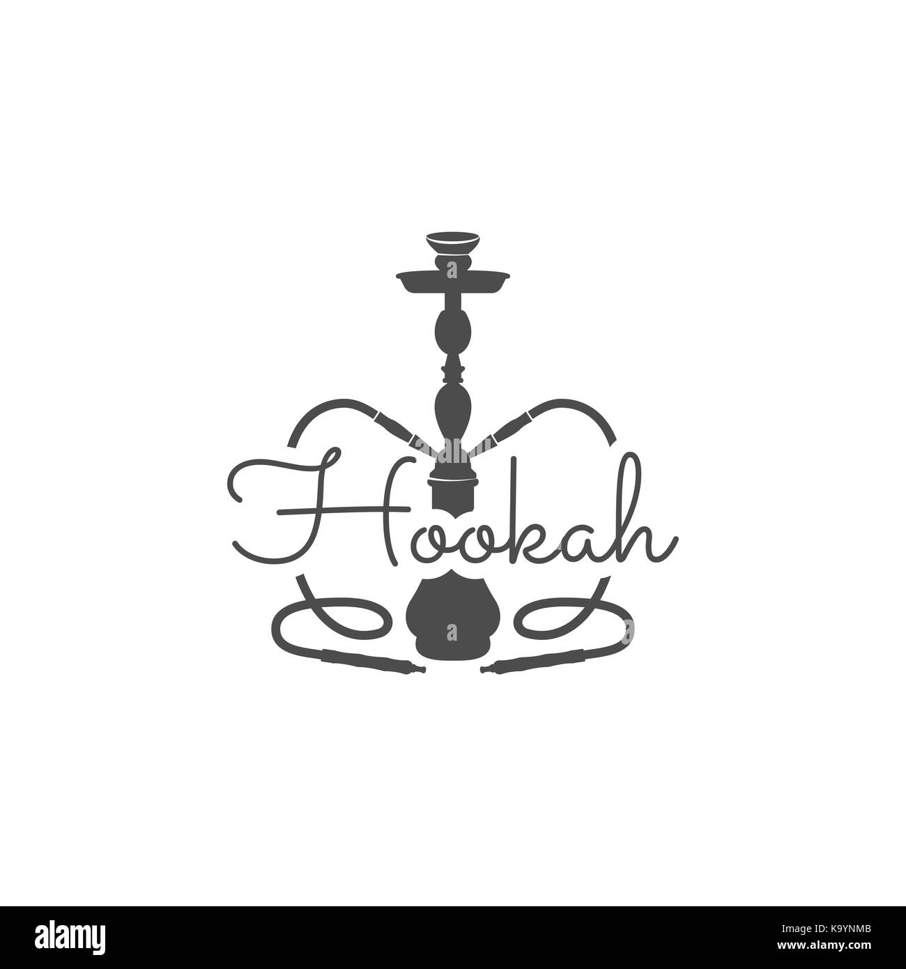 Shisha relax Label, Abzeichen. Vintage shisha Logo. Lounge Cafe Emblem