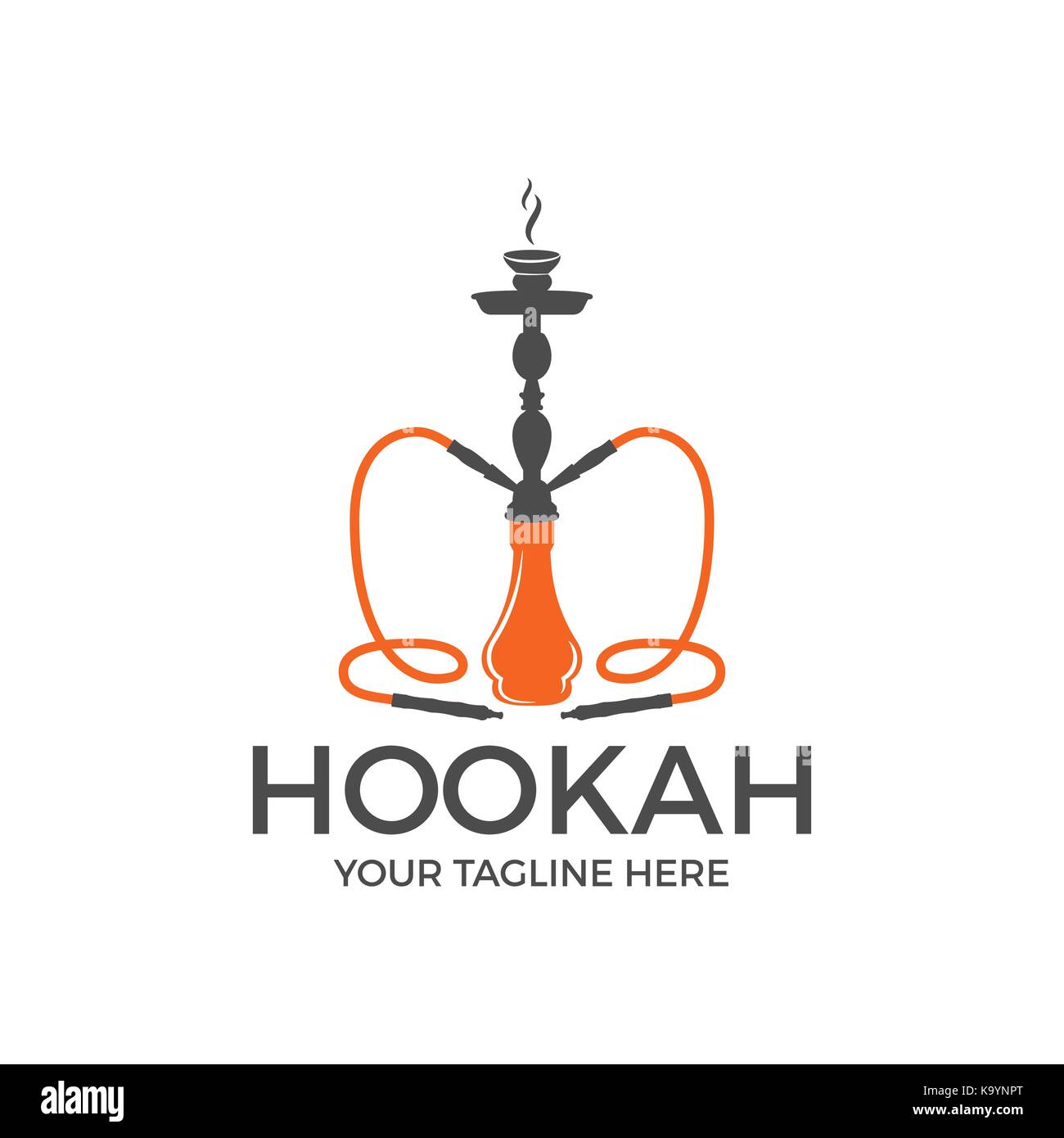 Shisha Logo, Etiketten, Abzeichen. Vintage shisha Logo. Lounge Cafe