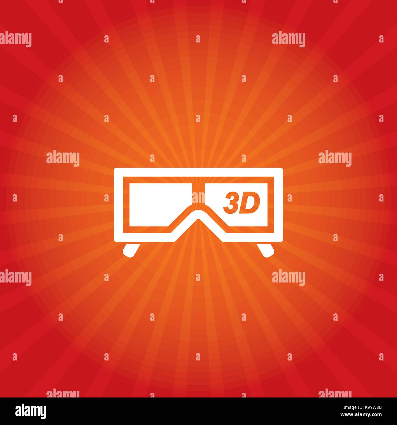 3D-Kino Symbol Stock Vektor