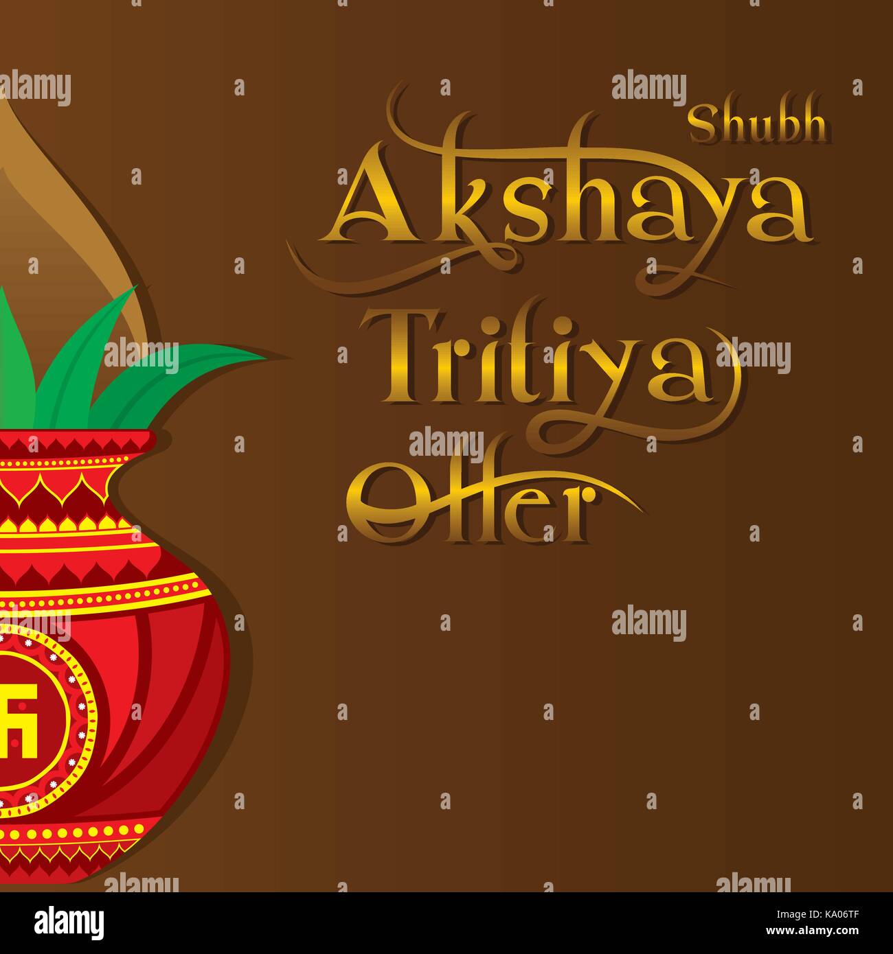Eine schöne Grußkarte von akshaya tritya Festliche bieten Design Stock Vektor