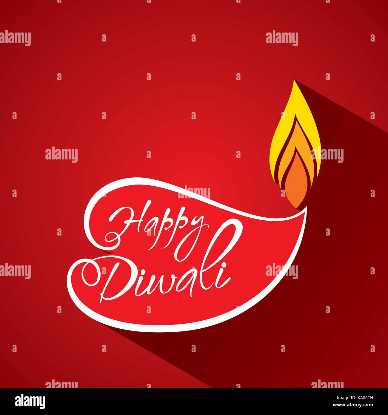 Kreative happy Diwali Festival gruss Design mit abstrakter Diya Stock Vektor