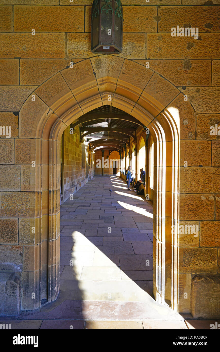 Blick auf dem Campus der Universität von Sydney (USyd), einer der renommiertesten Universitäten in Australien Stockfoto