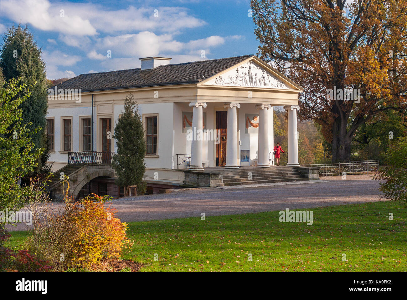 Park an der Ilm, Römisches Haus, UNESCO-Weltkulturerbe, Weimar, Thüringen, Deutschland Stockfoto