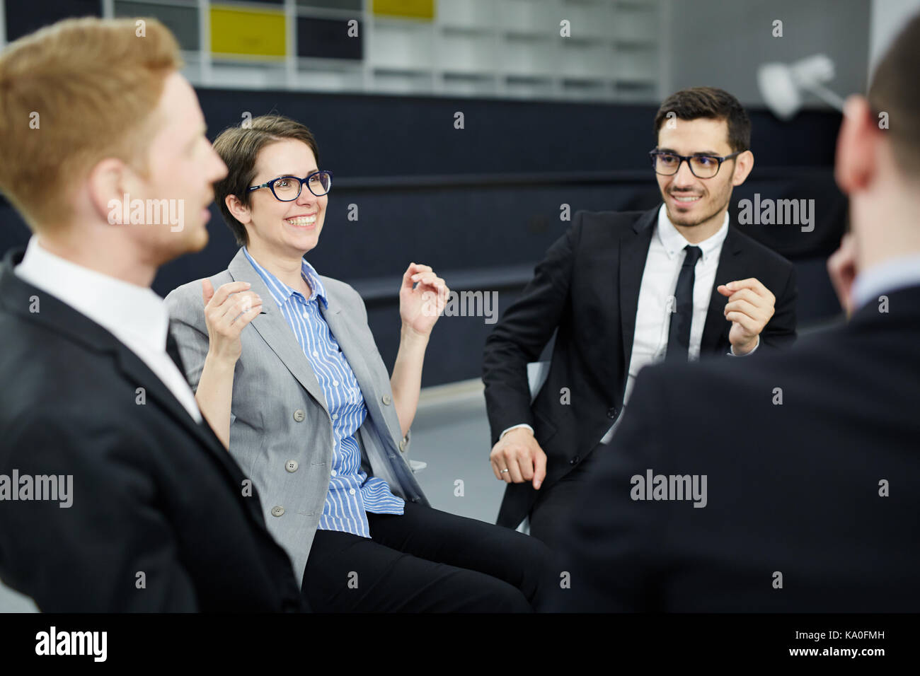 Start-up-Diskussion Stockfoto