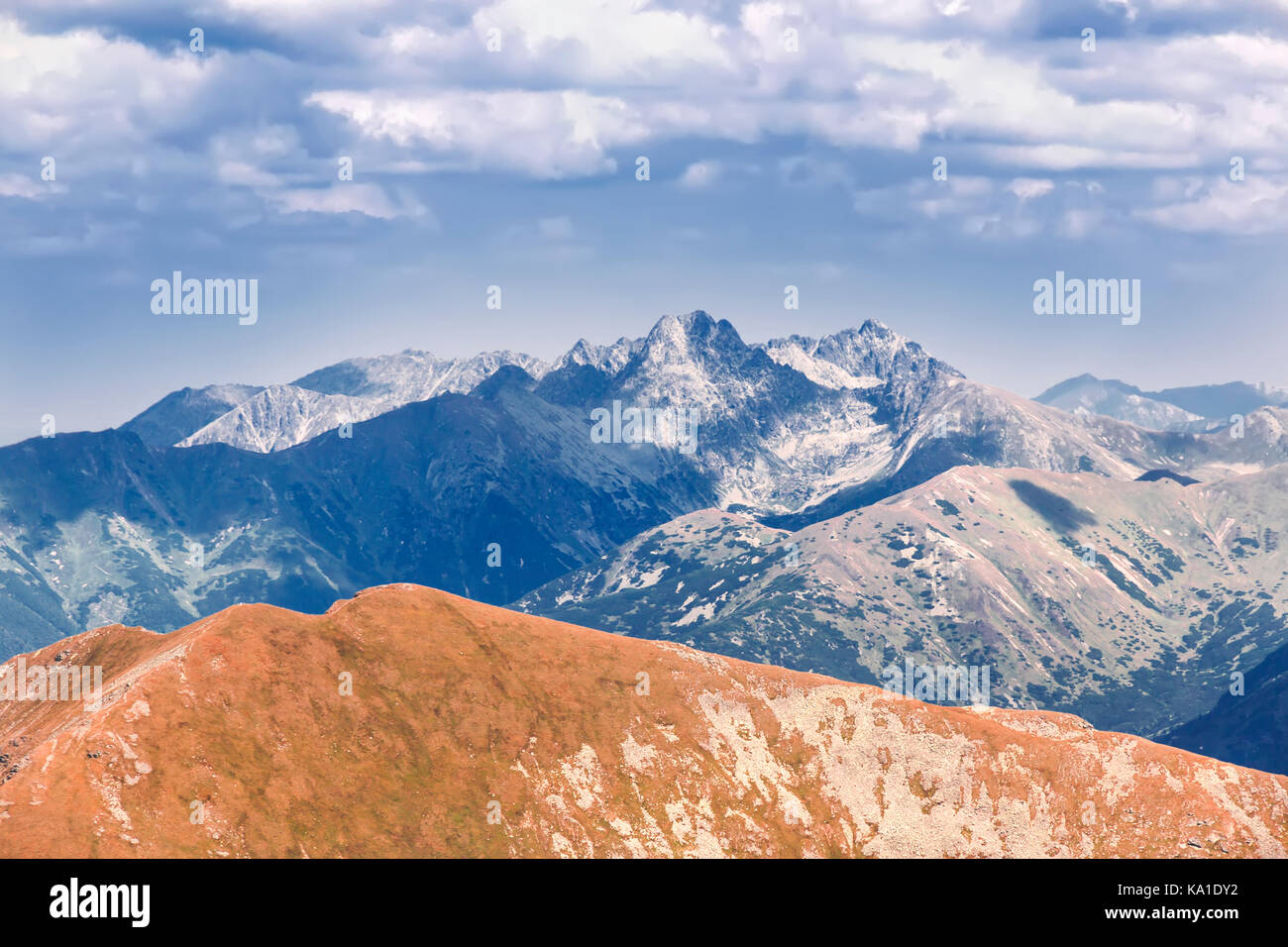 Hoher Berg in Polen. Nationalpark - Tatra. Ökologische Reserve. Stockfoto