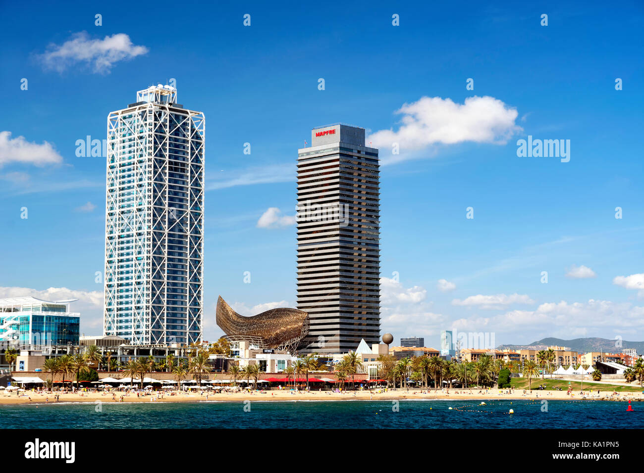 Küste von Barcelona im 20. September 2017, Spanien Stockfoto