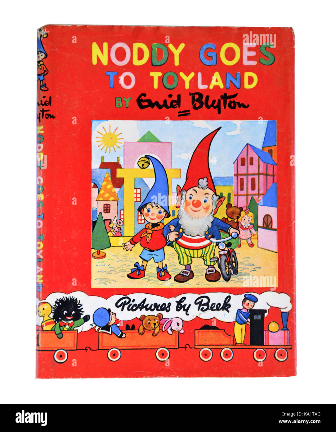 Enid Blyton "Noddy goes, Spielzeugland" Noddy Buch, Ascot, Windsor, Berkshire, England, Vereinigtes Königreich Stockfoto