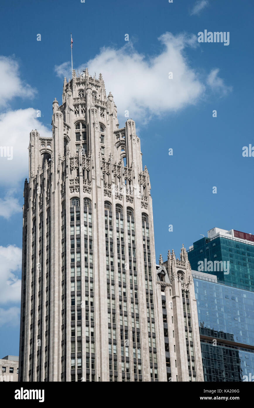 Chicago Trubune Gebäude Stockfoto