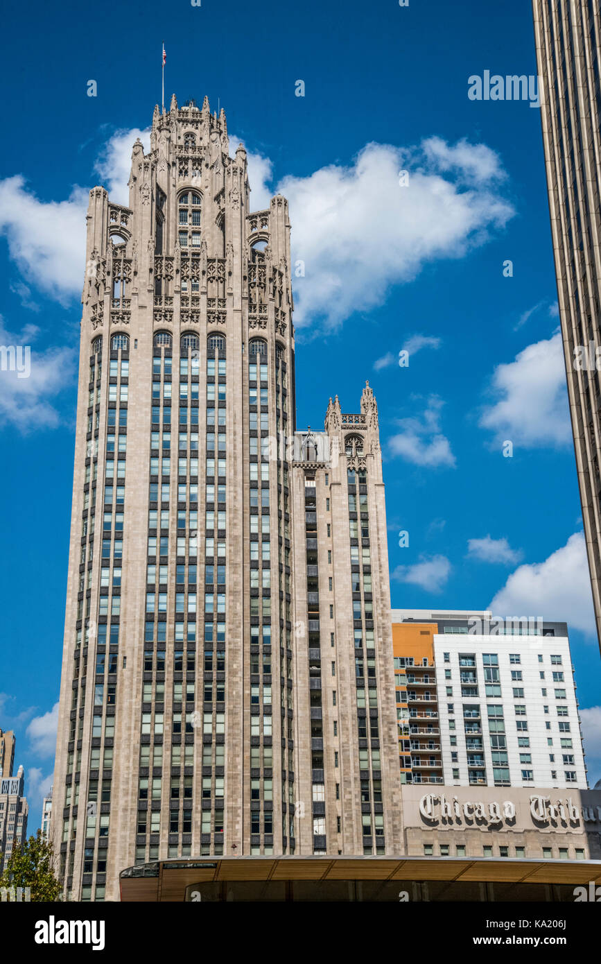 Chicago Trubune Gebäude Stockfoto