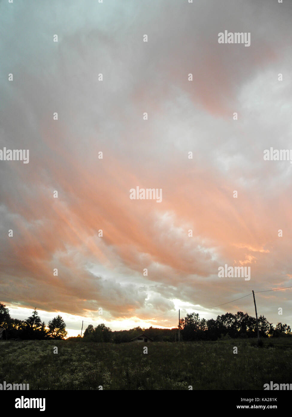 Herbst Sonnenuntergang an der kroatischen Landschaft, Europa, 3. Stockfoto