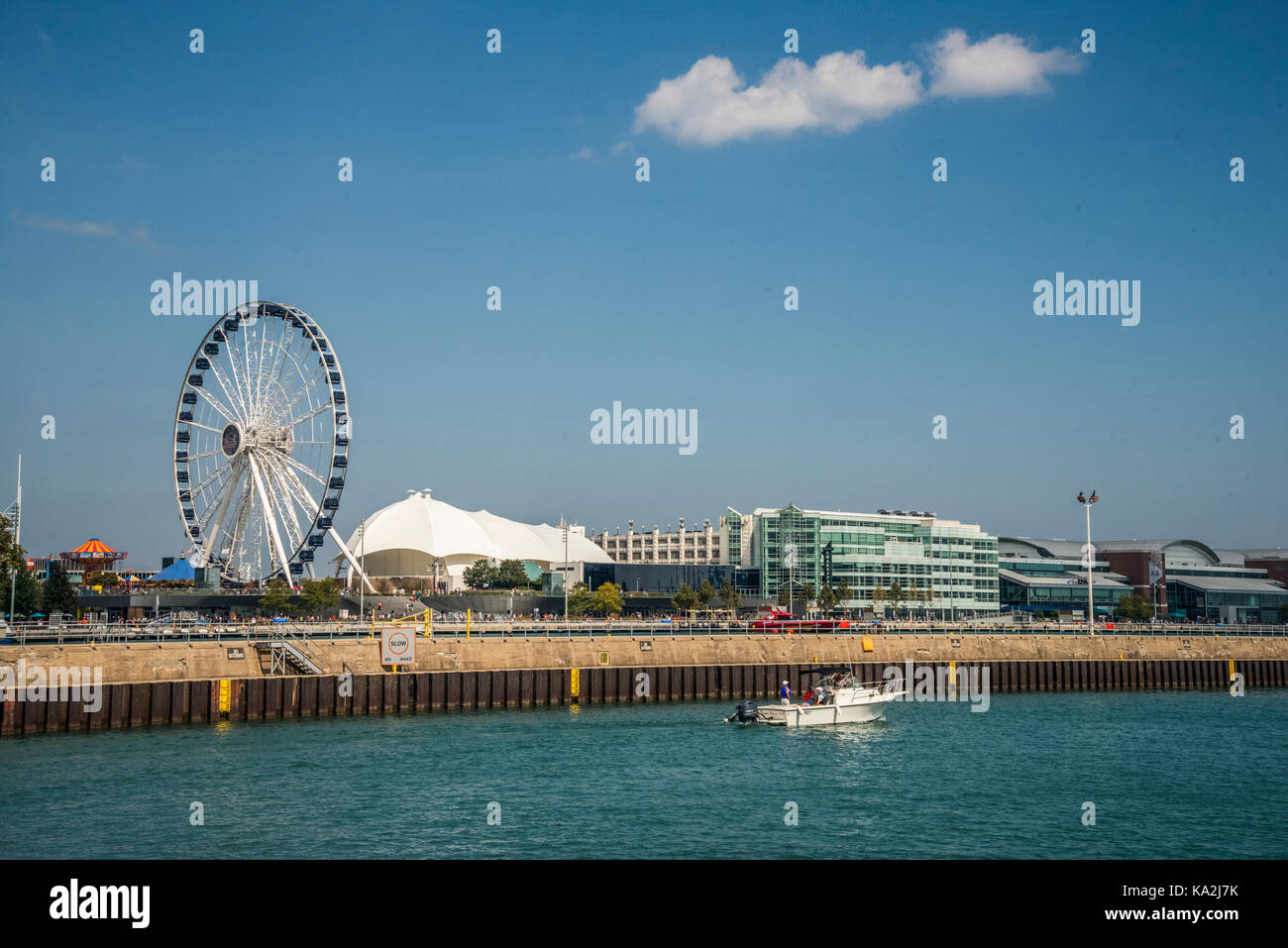 Chicago, Navy Pier Freizeitkomplex am Lake Michigan Stockfoto