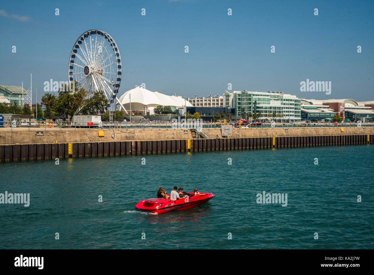 Chicago, Navy Pier Freizeitkomplex am Lake Michigan Stockfoto