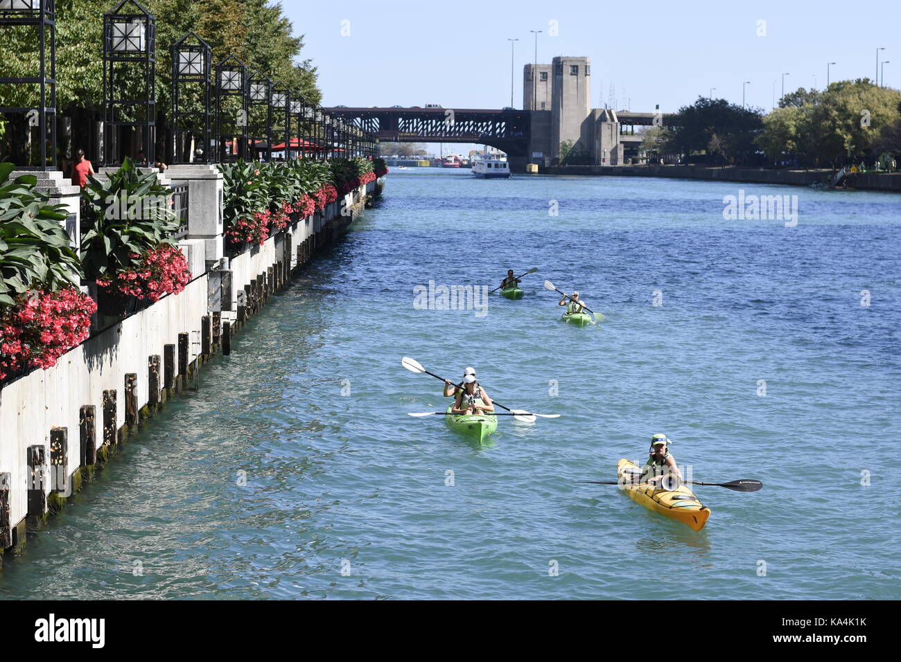 WGN Gebäude in Chicago Stockfoto