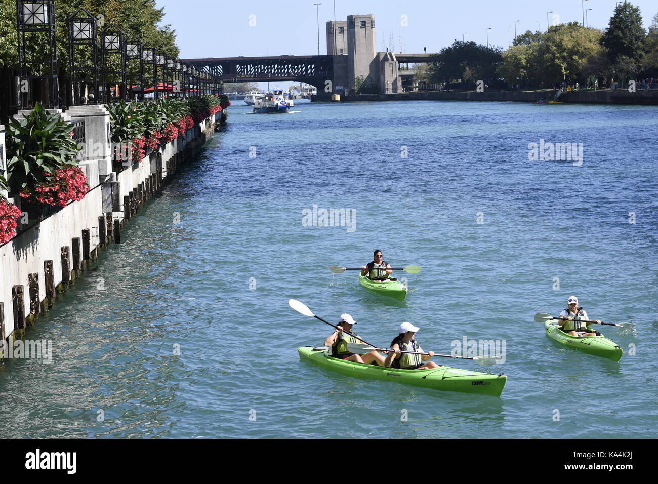 WGN Gebäude in Chicago Stockfoto