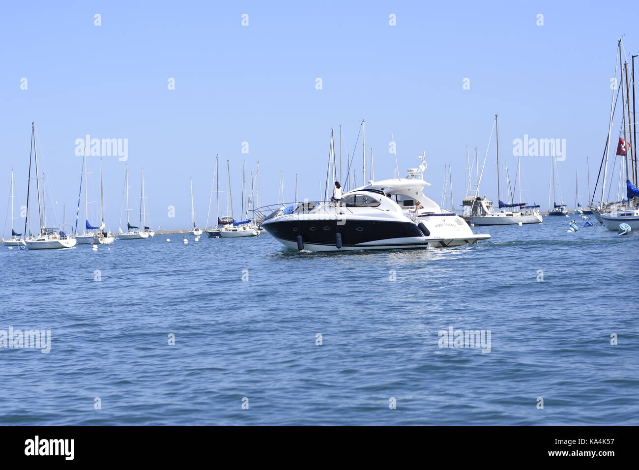 WGN Gebäude in Chicago Stockfoto