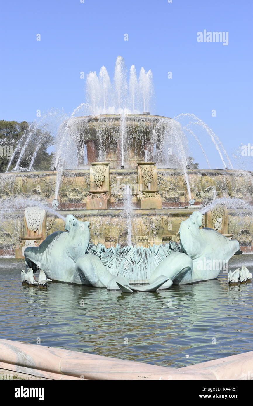 Buckingham Brunnen in Chicago Stockfoto