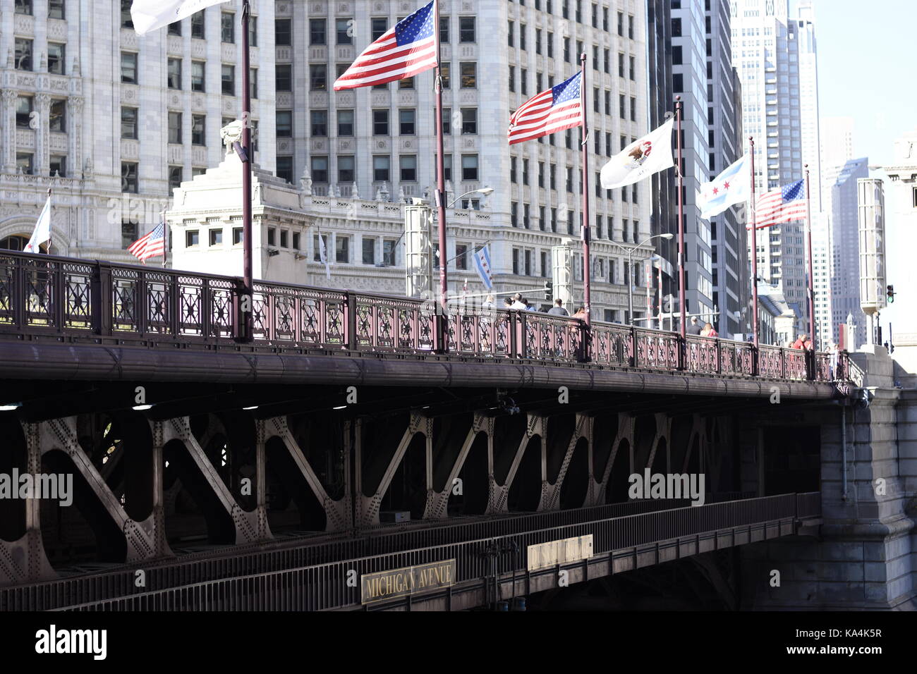 WGN Gebäude in Chicago Stockfoto