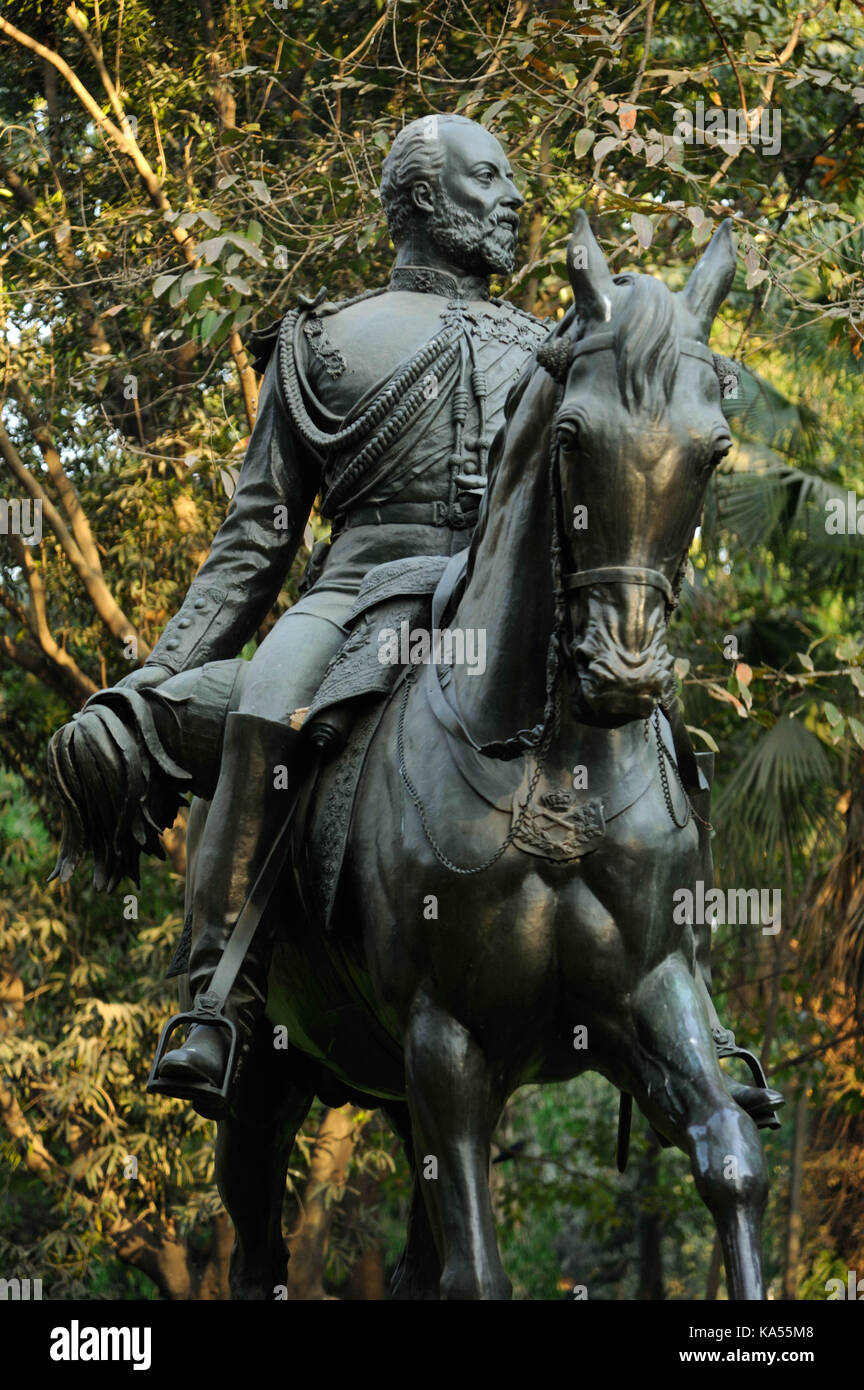 Der britische Prinz von Wales Statue, Victoria Garden, Mumbai, Maharashtra, Indien, Asien Stockfoto