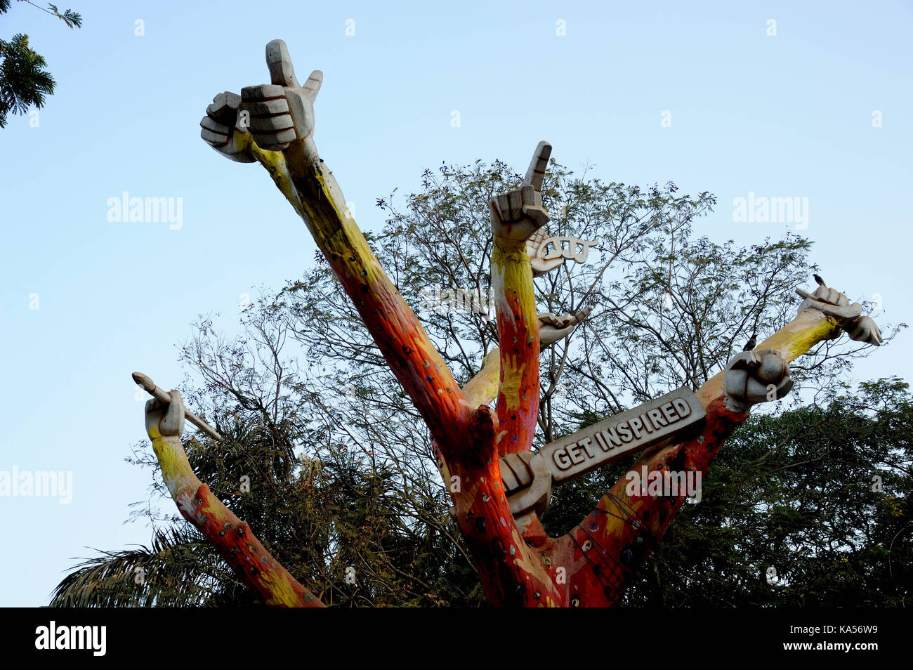 Baum Skulptur, Shivaji Park, Mumbai, Maharashtra, Indien, Asien - Rmm 258595 Stockfoto