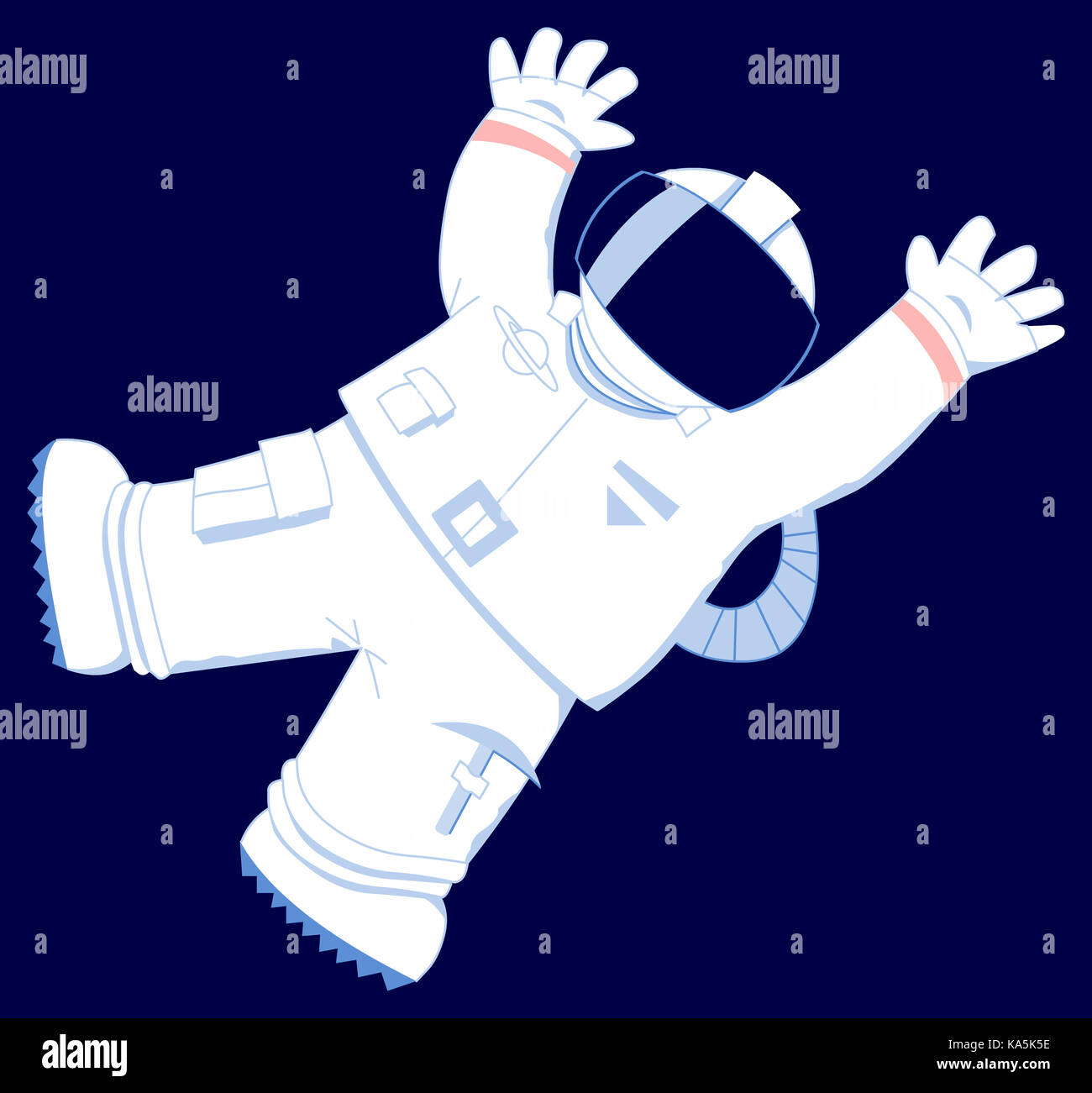 Abbildung: Ein Astronaut im Weltraum schweben Stockfoto
