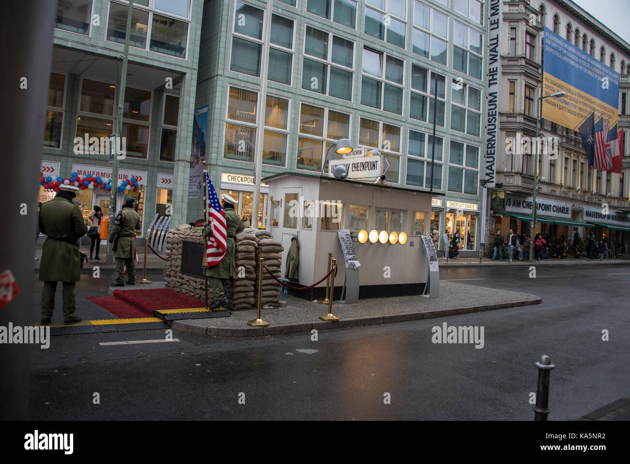 Checkpoint Charlie in Berlin, Deutschland Stockfoto