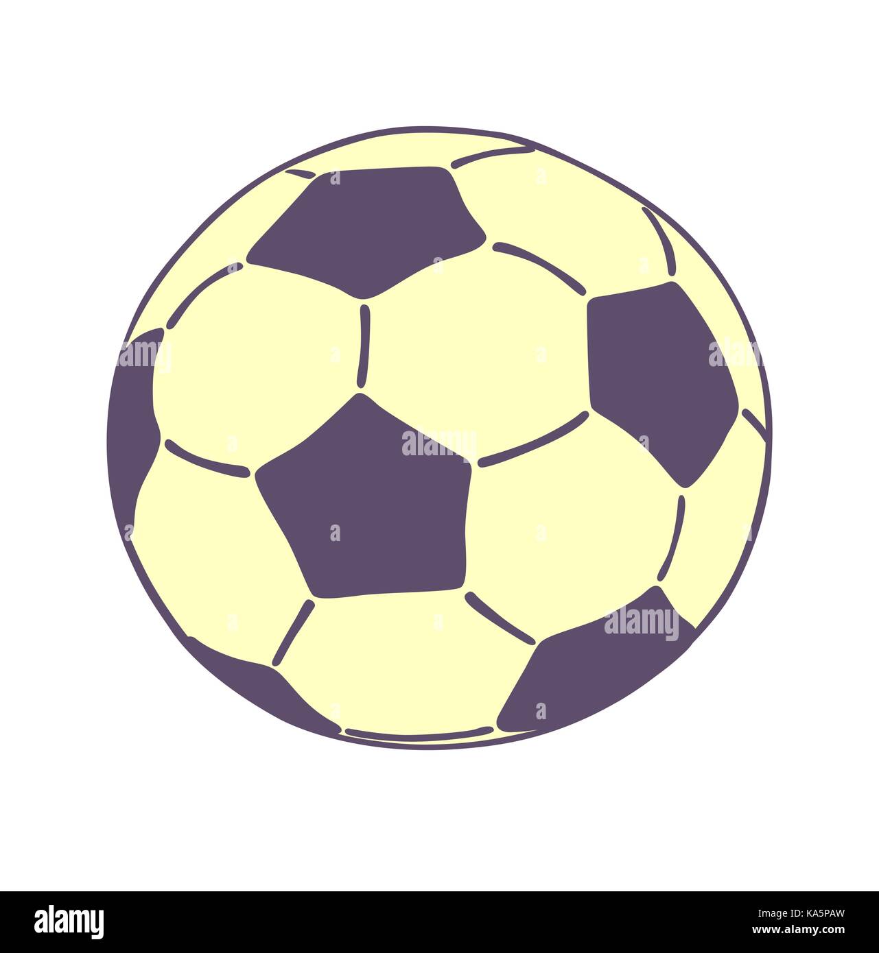 Fußball-Symbol auf weißem Hintergrund. Flache vector Abbildung in Farbe. Stock Vektor