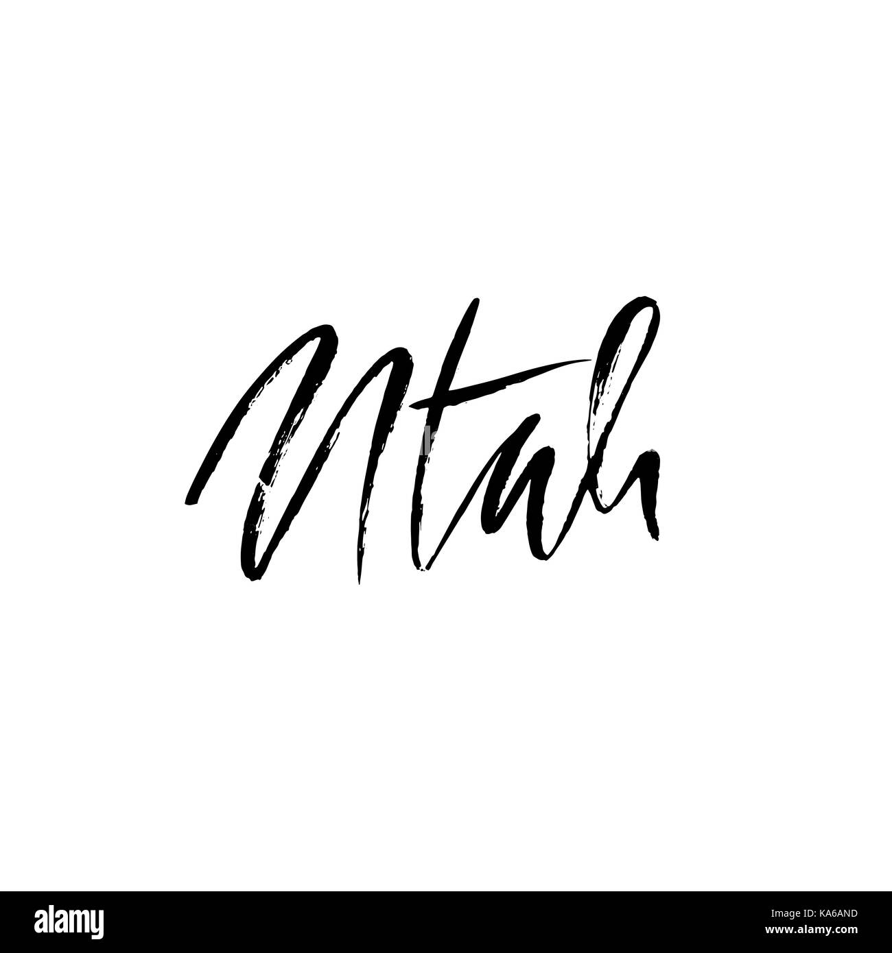 Utah. Moderne trockene Bürste Schriftzug. Retro Typographie drucken. Vektor handschriftliche Beschriftung. USA Staat. Stock Vektor