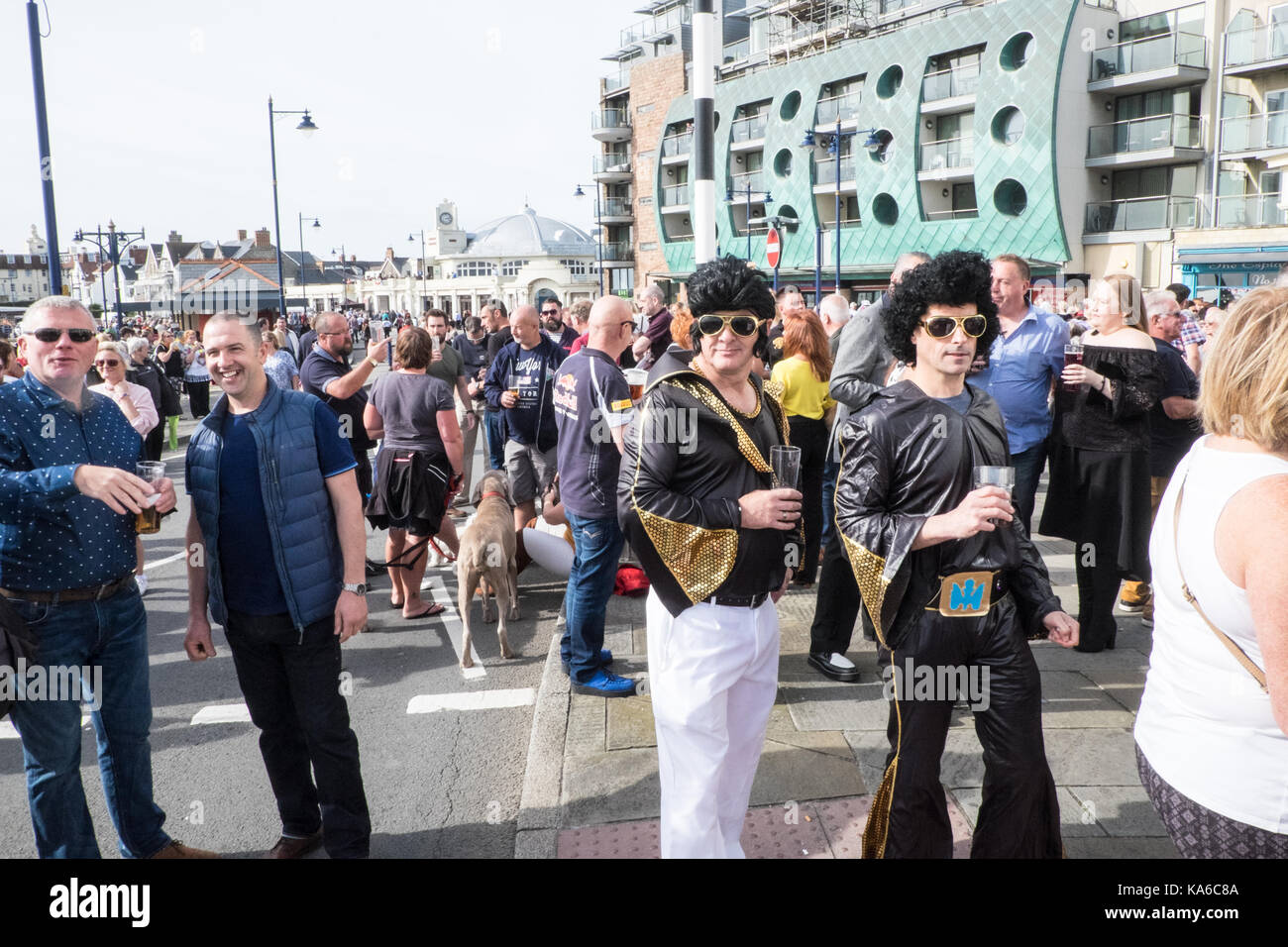 An, Elvis, Festival, Elvis Festival, Porthcawl, Bridgend, Grafschaft, Süden, Wales, Großbritannien, Großbritannien, Europa, Stockfoto