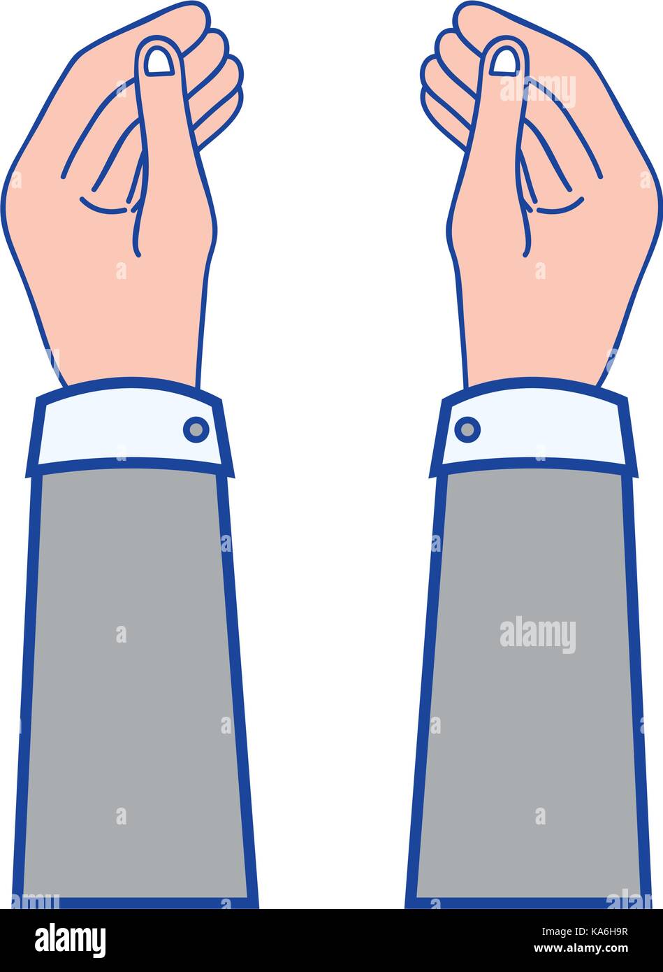 Geschäftsmann, Hände, Finger und Handfläche design Stock Vektor