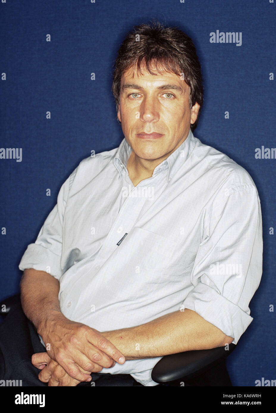 John Inverdale fotografiert bei der BBC Five Live Studio Stockfoto