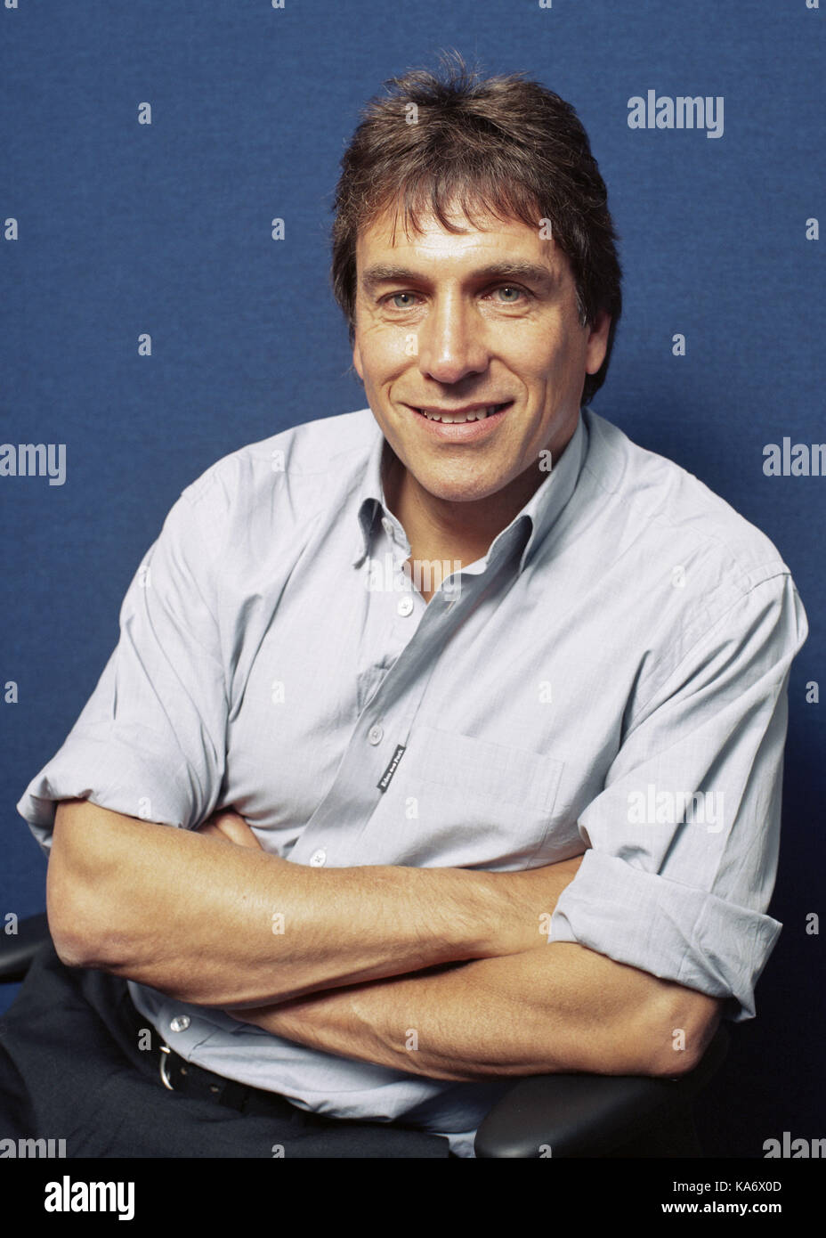 John Inverdale fotografiert bei der BBC Five Live Studio Stockfoto