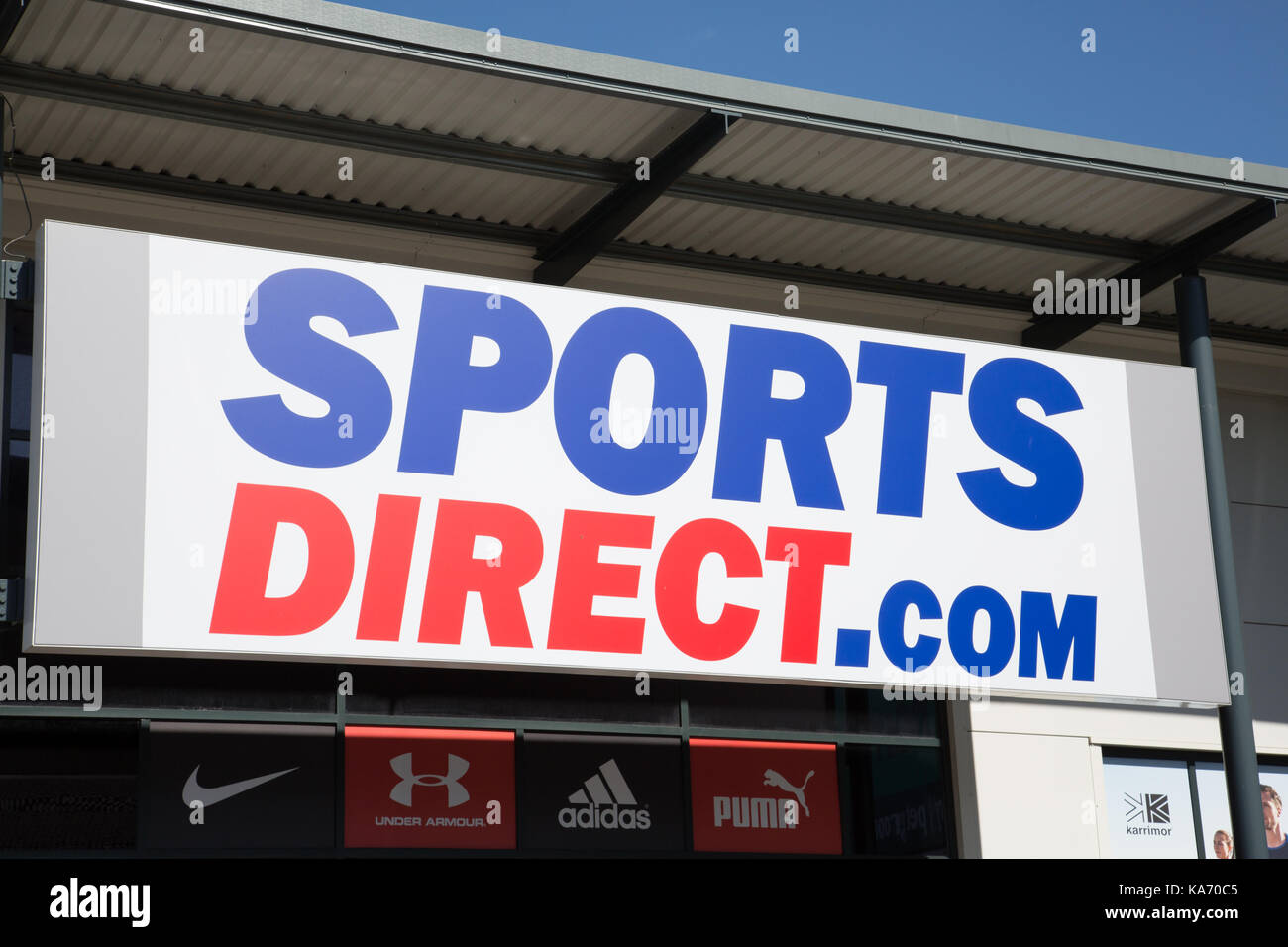 Sport Direct Store signage Stockfotografie Alamy