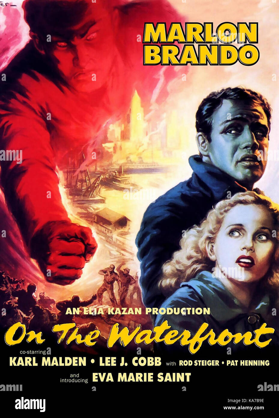 An der Waterfront 1954 Columbia Pictures Film mit Marlon Brando und Eva Marie Saint Stockfoto