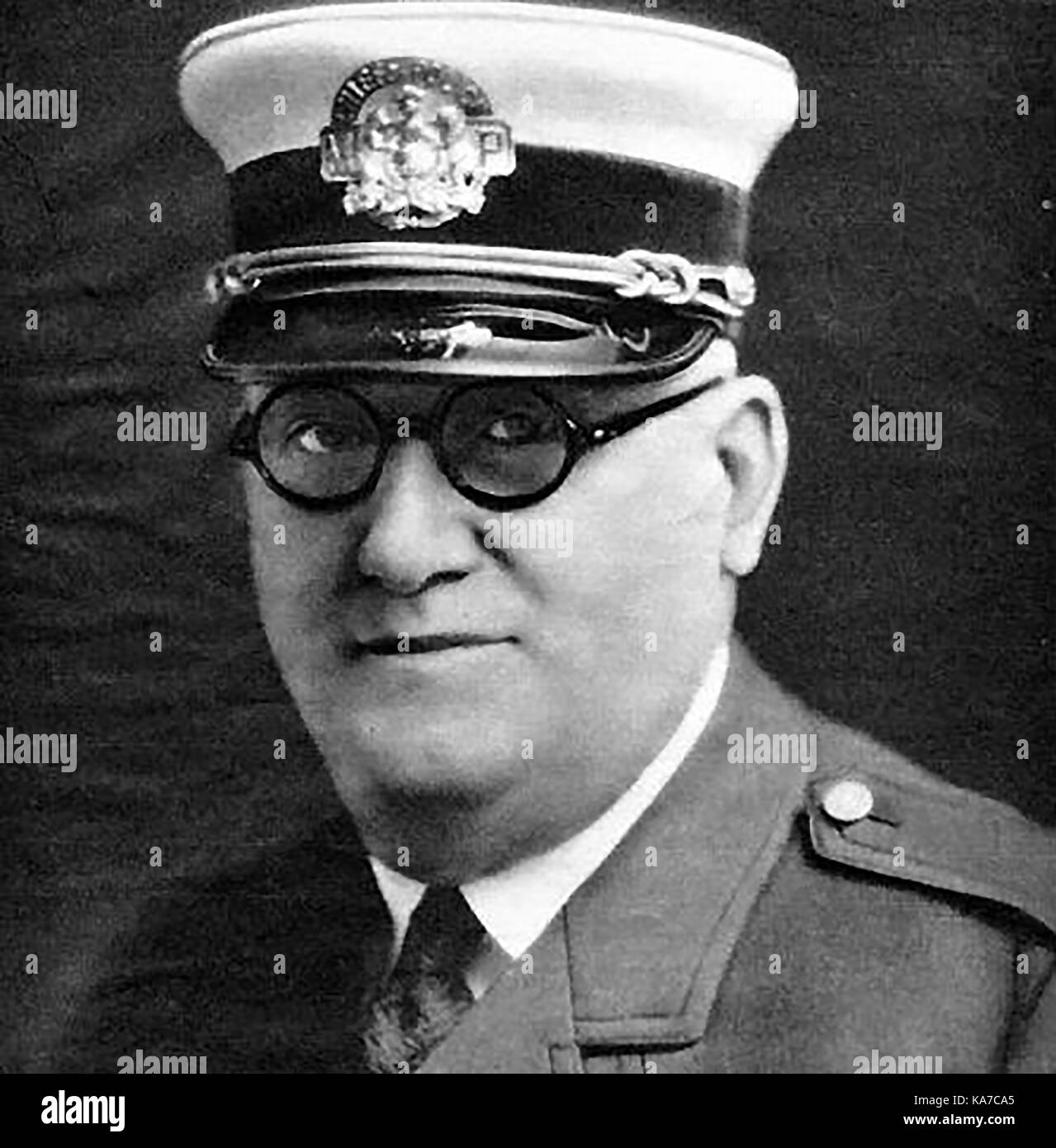 1930 - ein Porträt von Joseph A. Gerk, Leiter der Polizei in St. Louis, USA. Stockfoto