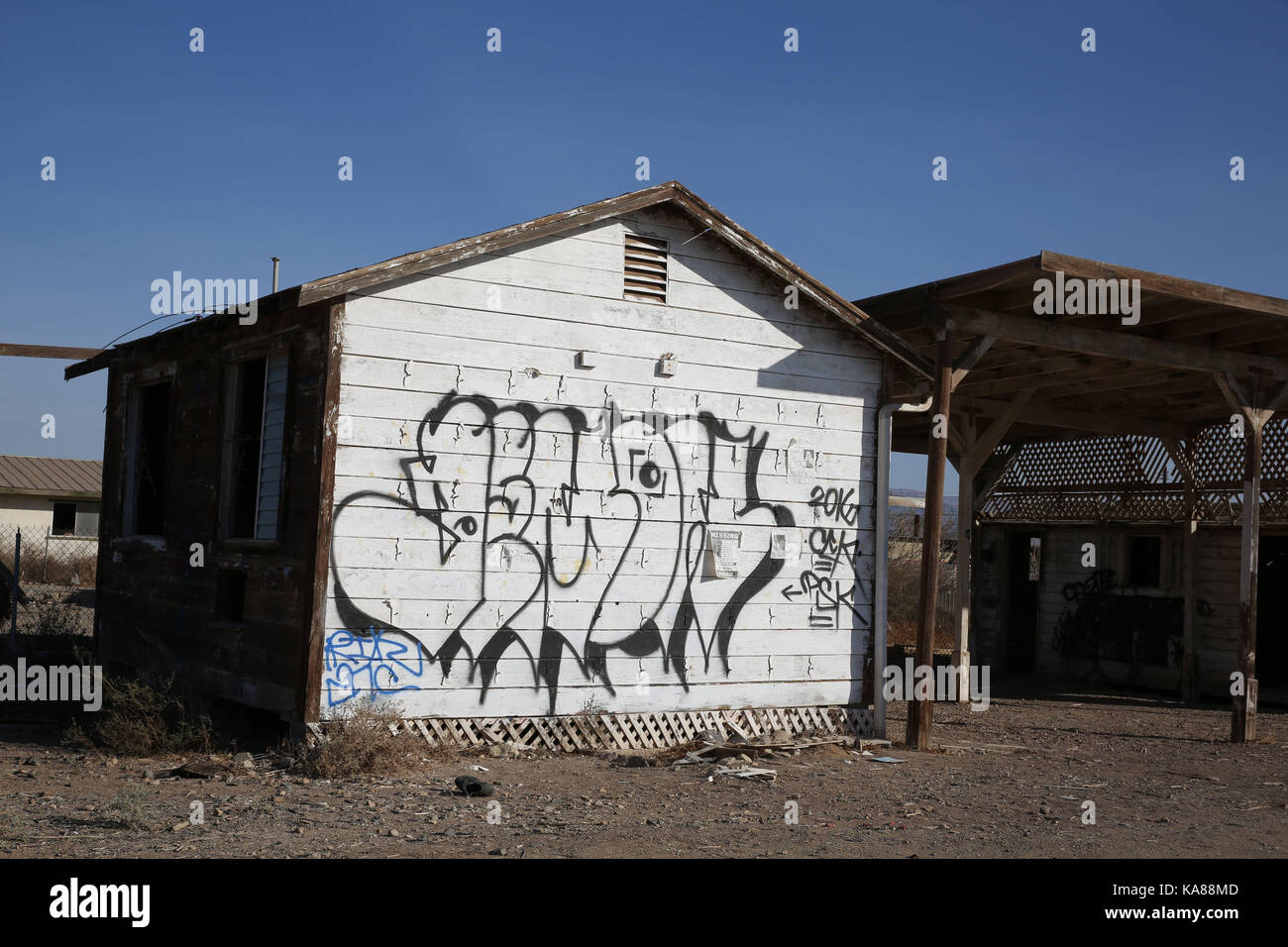 Bombay Beach Kalifornien Usa 10 Dez 2016 Graffiti