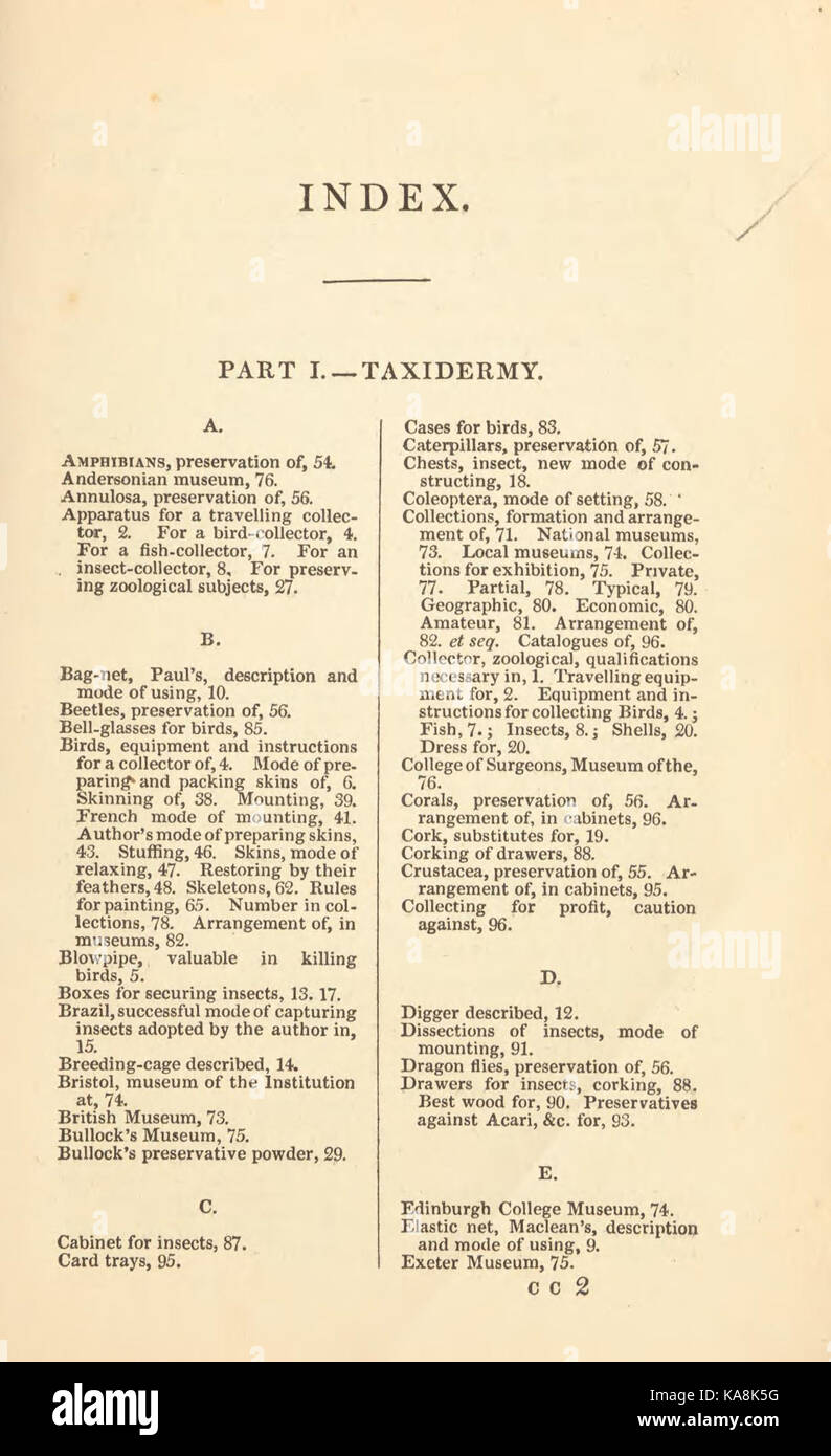 Taxidermy (Seite 387) BHL 40476859 Stockfoto