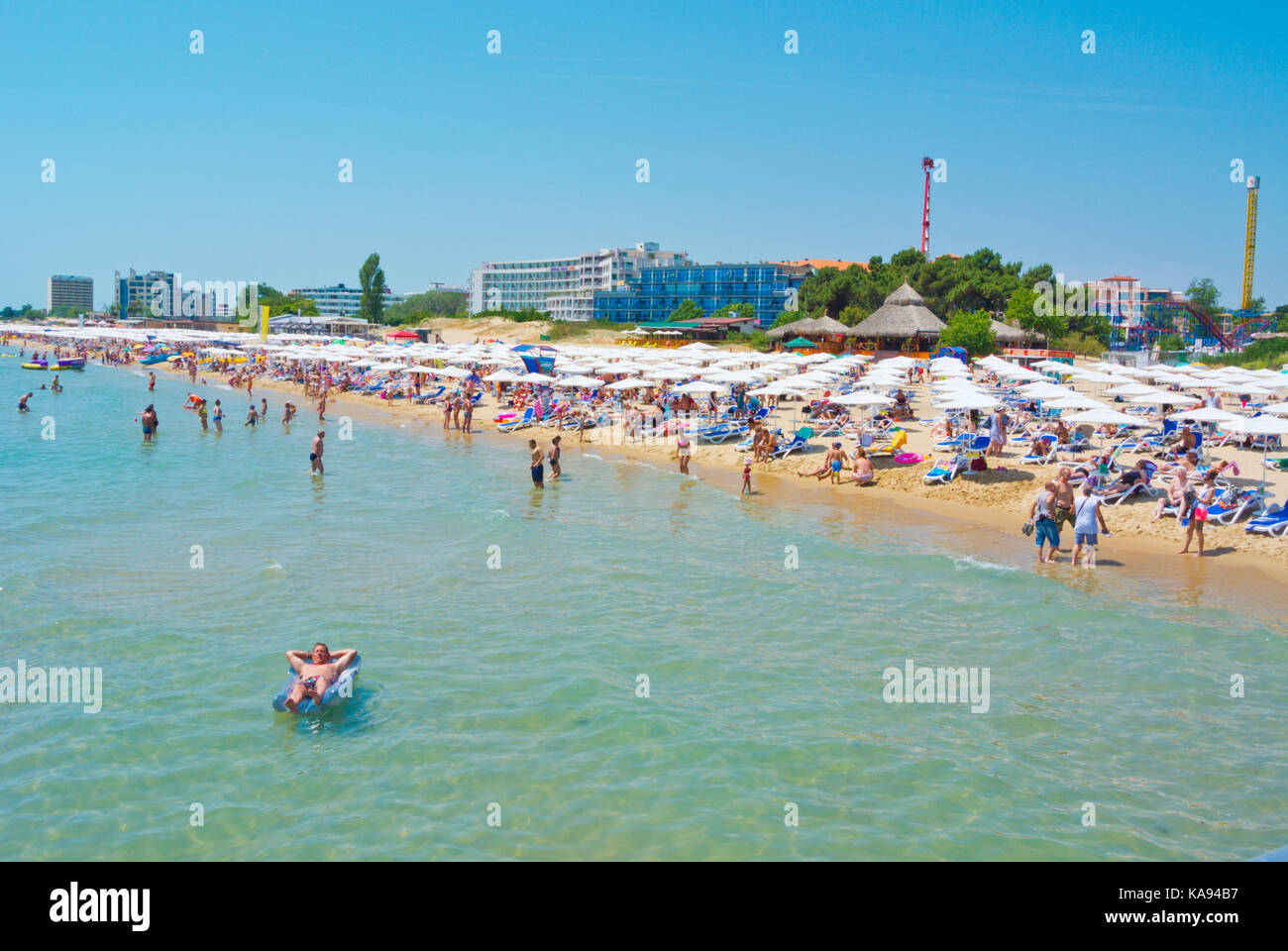 Beach, Sonnenstrand, Bulgarien Stockfoto