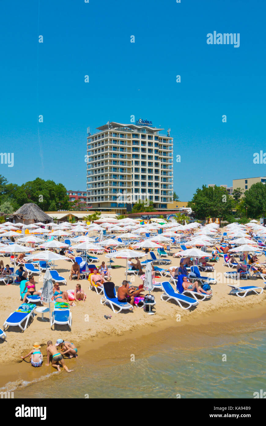 Beach, Sonnenstrand, Bulgarien Stockfoto
