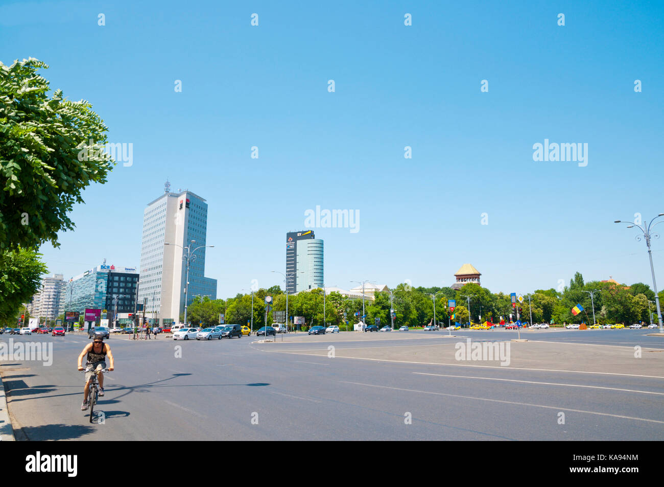 Piata Victoriei, Bukarest, Rumänien Stockfoto