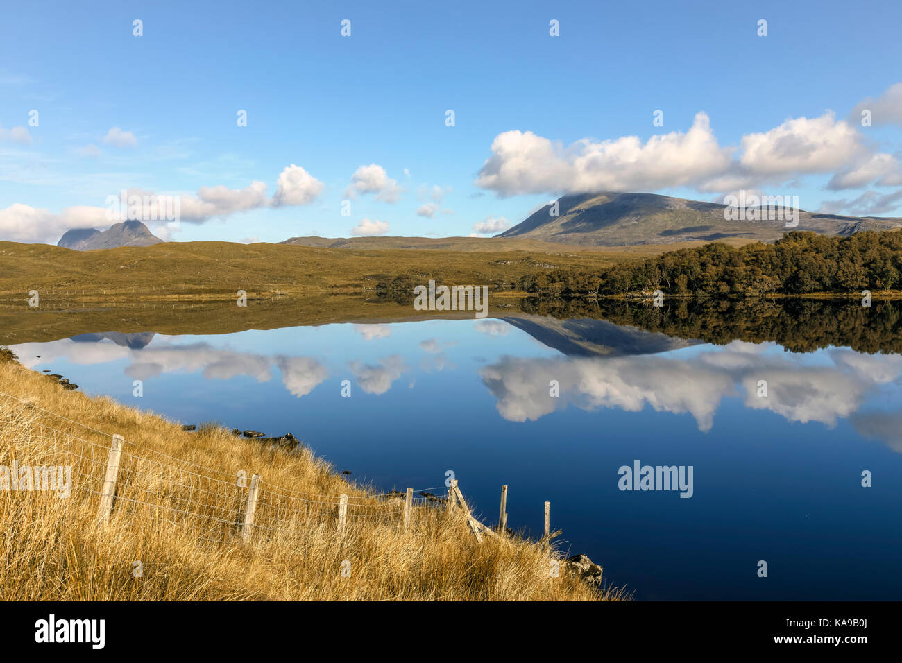 Elphin, Cam-Loch, Assynt, Sutherland, Schottland, Großbritannien Stockfoto