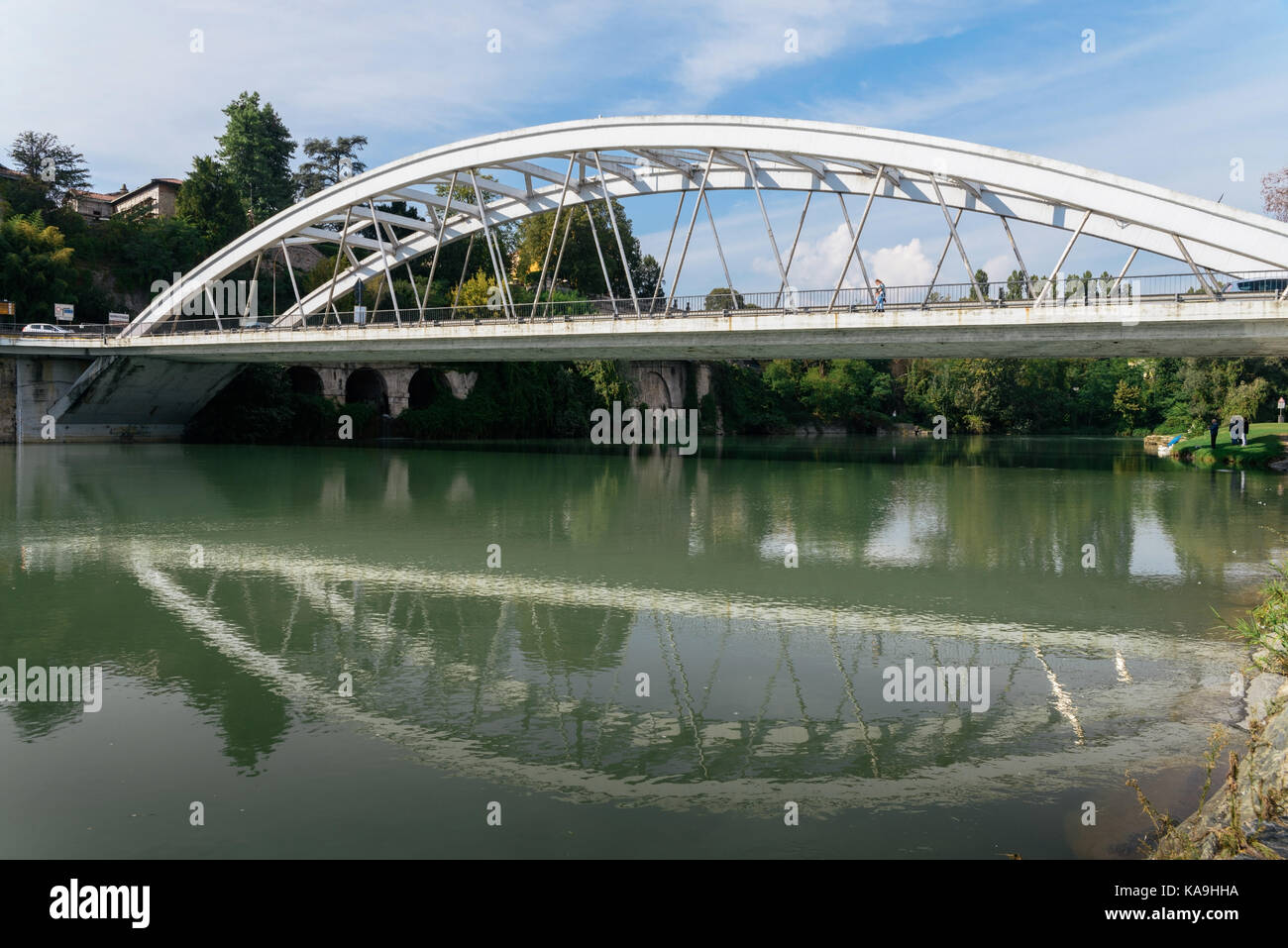 Brücke in Cassano d'Adda, Italien Stockfoto