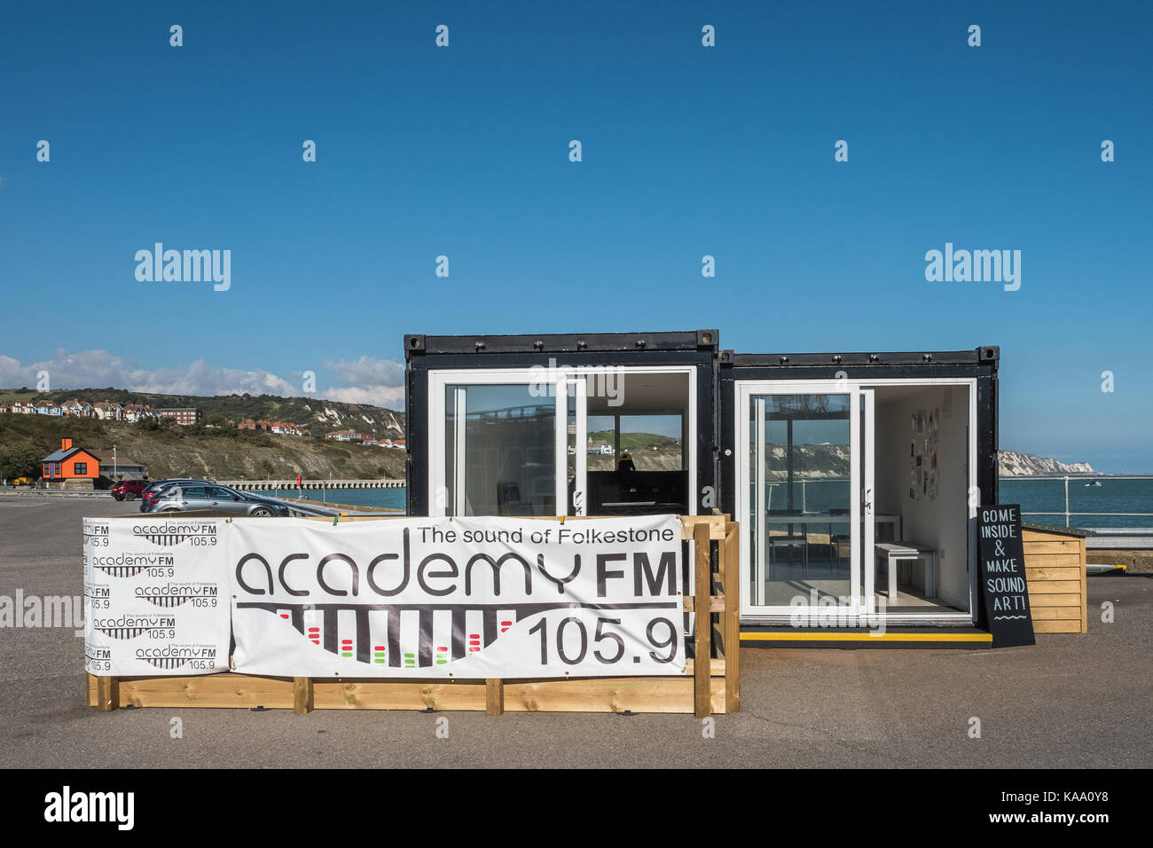 Sound Art Folkestone Triennale Akademie FM Radio Kent UK Stockfoto