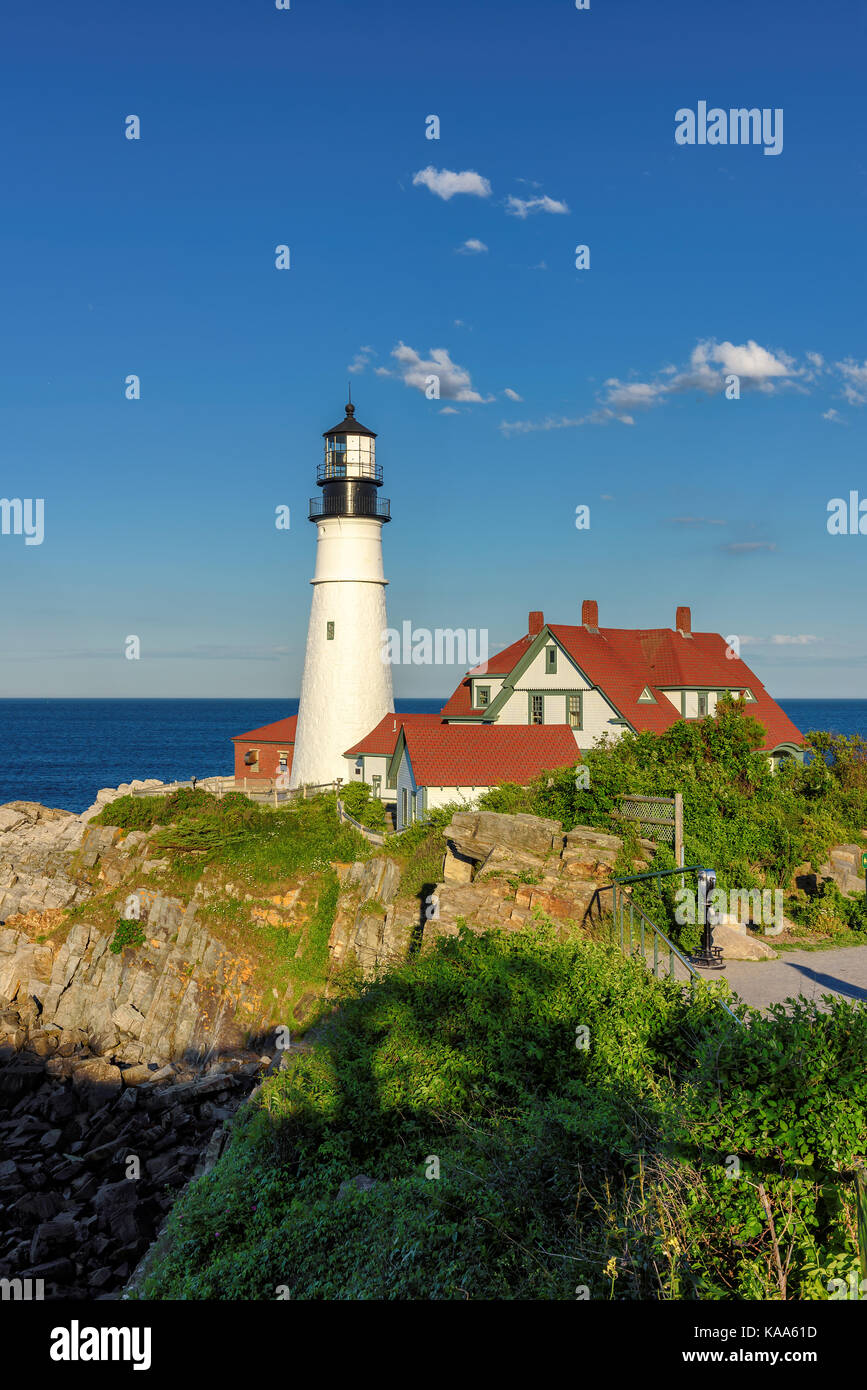 Portland Head Lighthouse in Cape Elizabeth, Maine, USA. Stockfoto