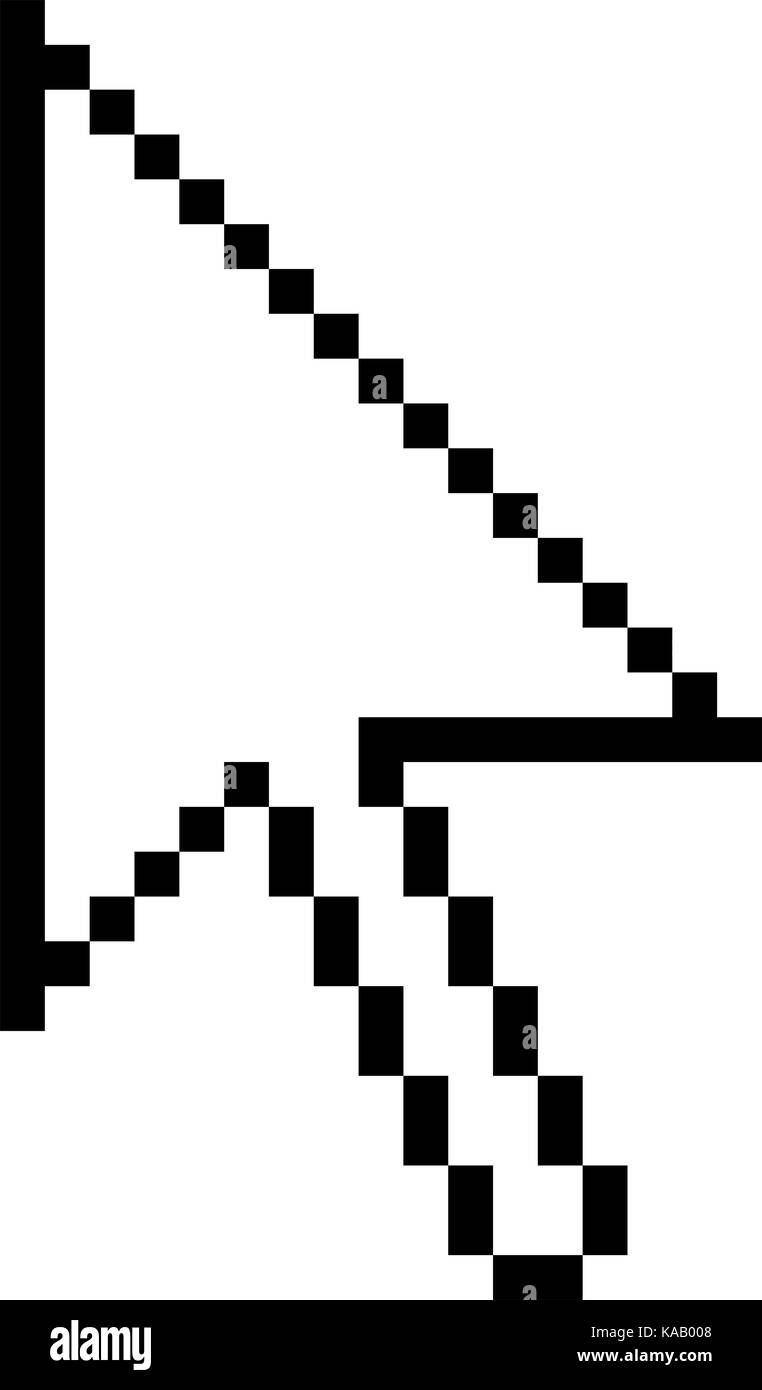 Es in allen ihren Designs verwenden. Schnelle und einfache recolorable Form. Graphical User Interface Elements Zeiger in der Form von Pfeil. Vector Illustration Stock Vektor