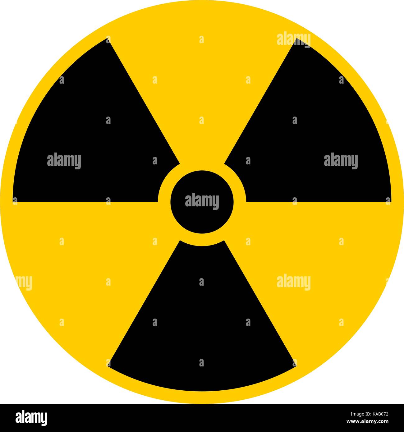 Es in allen ihren Designs verwenden. Ionisierende Strahlung Symbol Achtung Gefahr Warnzeichen. Schnelle und einfache recolorable Form. Vector Illustration Stock Vektor