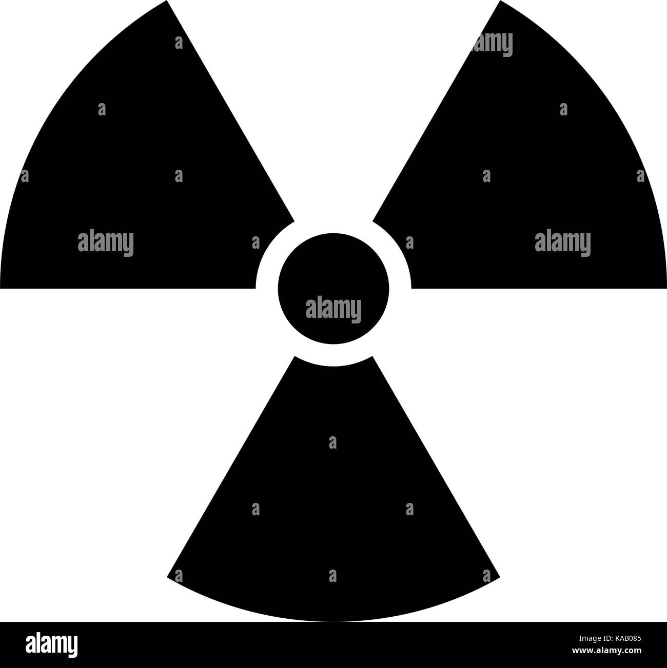 Es in allen ihren Designs verwenden. Ionisierende Strahlung Symbol Achtung Gefahr Warnzeichen. Schnelle und einfache recolorable Form. Vector Illustration Stock Vektor