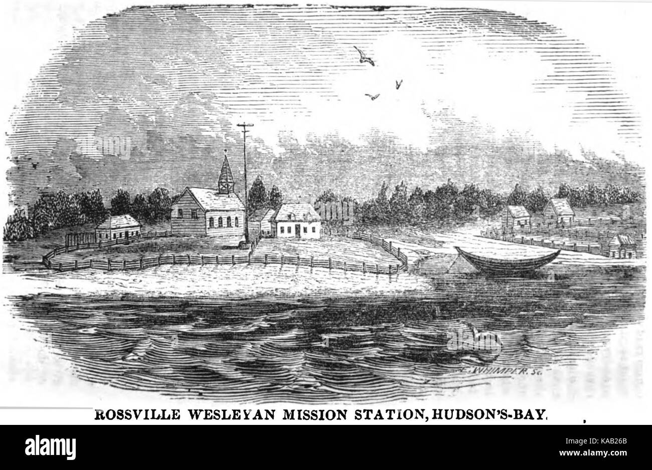 Rossville Wesleyan Mission Station, Hudson's Bay (Februar 1853, X, S. 19) kopieren Stockfoto