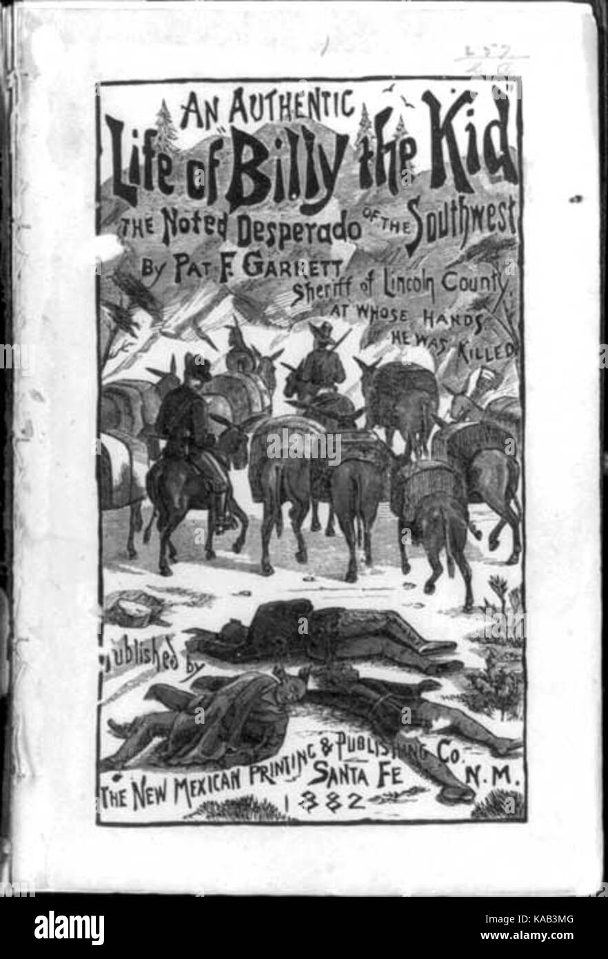 Das authentische Leben des Billy, the Kid Titel Seite Stockfoto