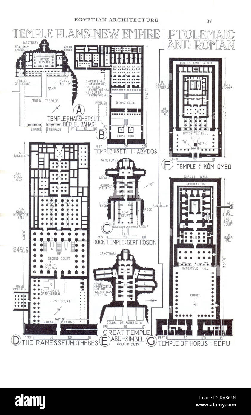 Tempel plant neue Empire ptolemäischen und römischen 37 Stockfoto